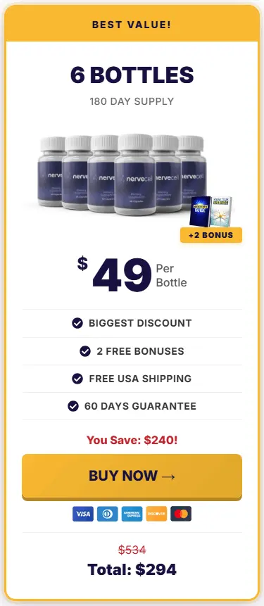 Buy Nervecell 6 Bottle